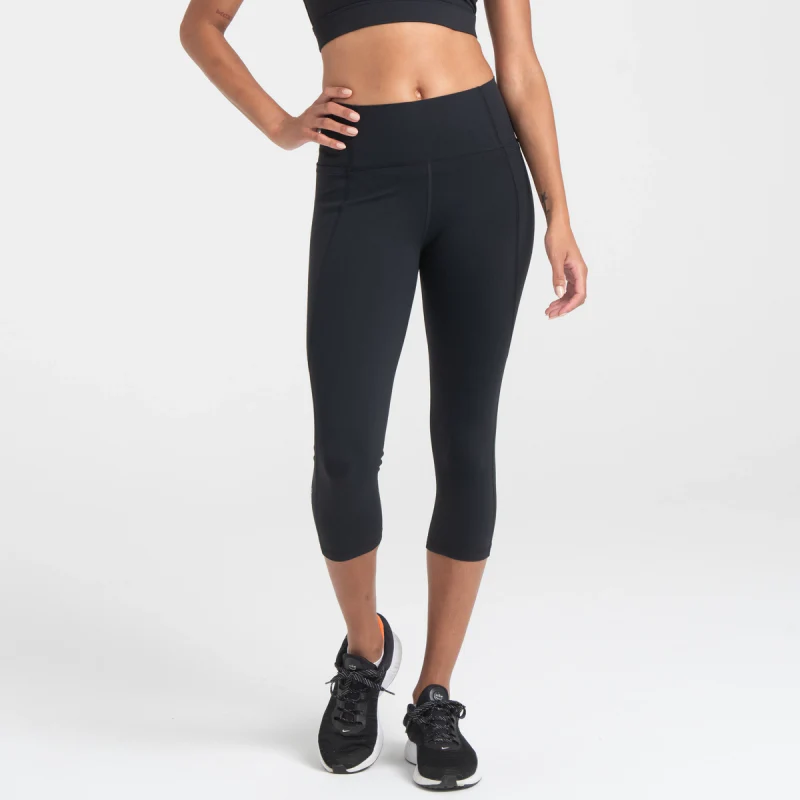 BPA Free 3/4 Leggings For Women - Capri High Rise Tights from Definite Articles - Image 3
