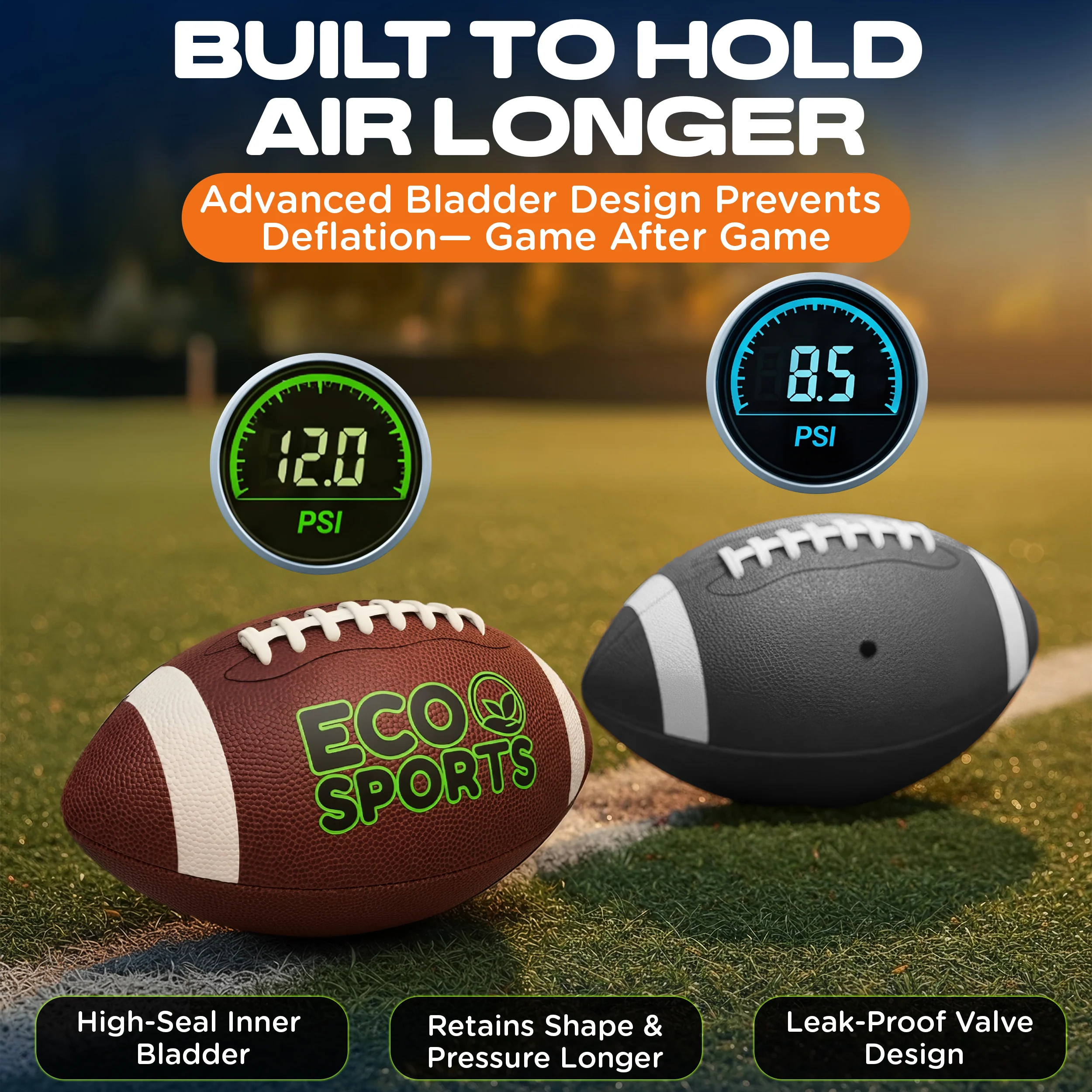 Eco Sports Non-Leather Footballs - All Sizes - Image 4