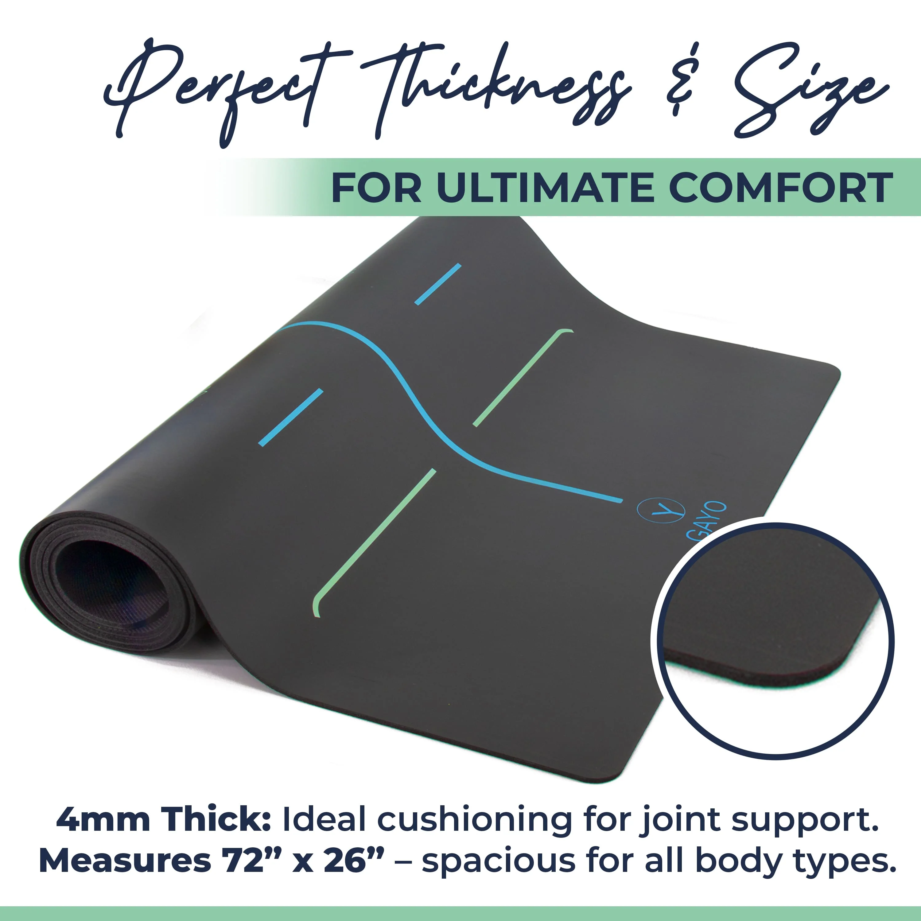 Non Toxic Eco Balance Yoga Mat- 4mm - Image 3