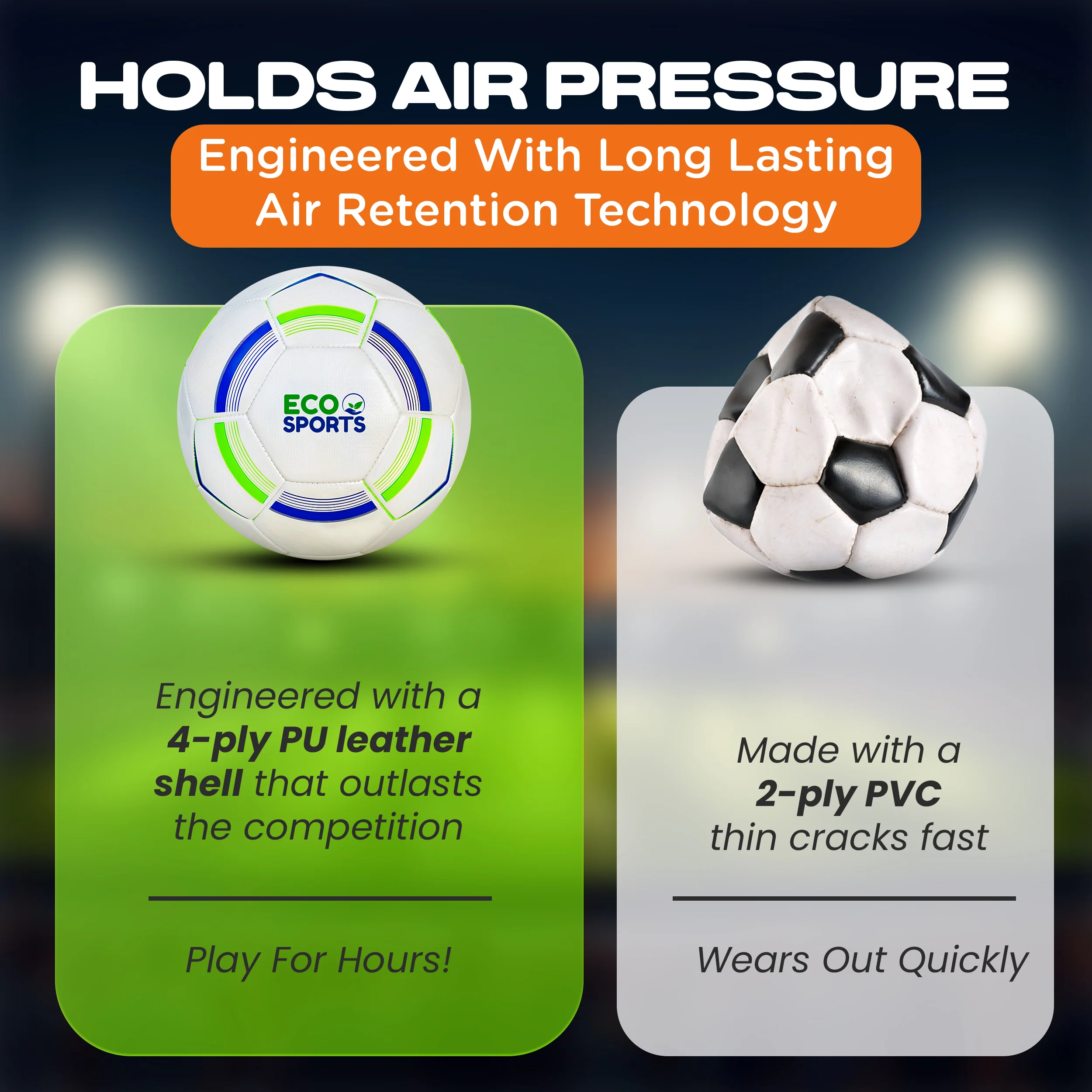 Size 4 Intermediate Soccer Ball - Durable, Recycled, & Match Ready - Image 4