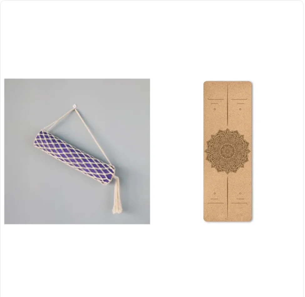 Eco-Friendly Non-Slip Cork Yoga Mat - Image 4