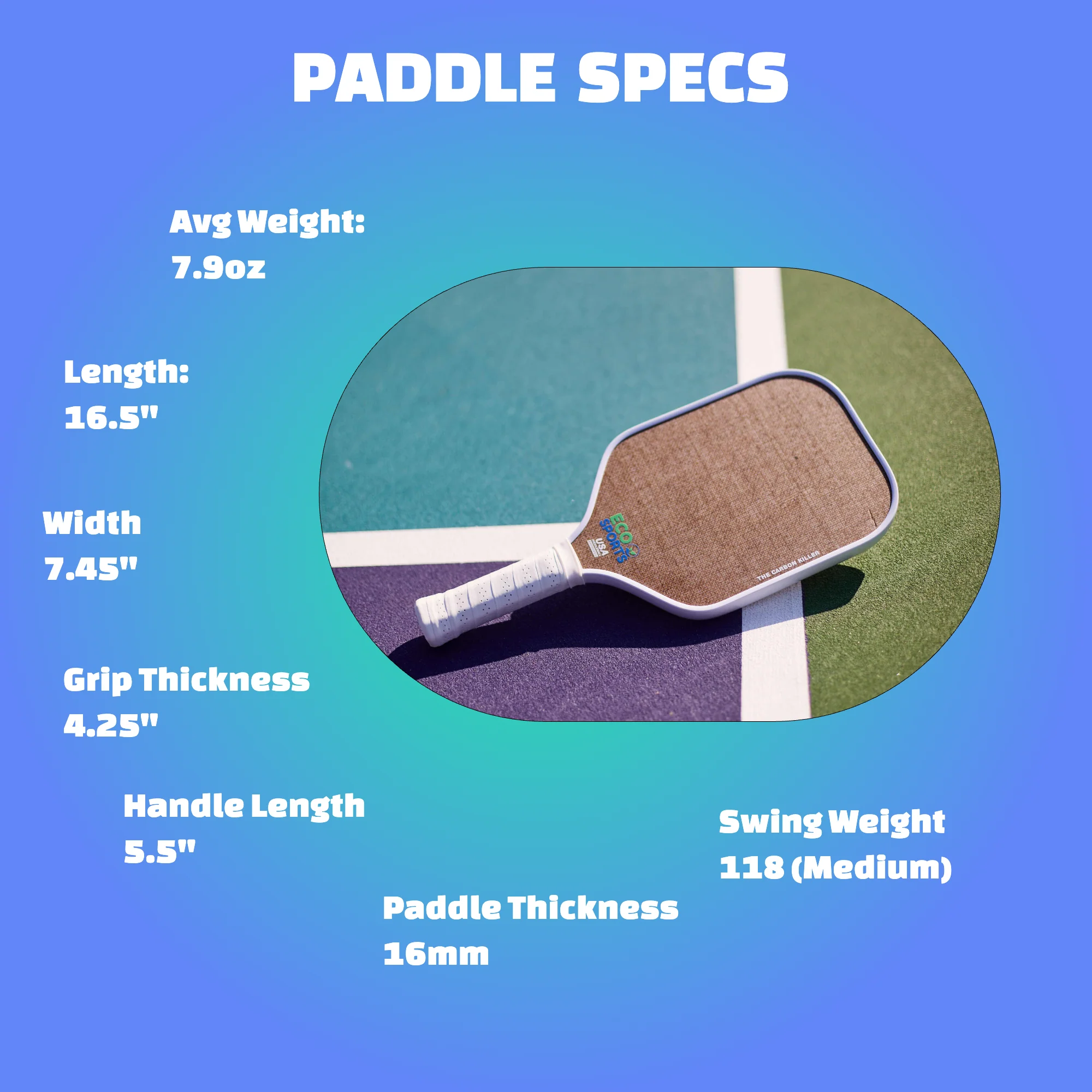 "The Carbon Killer" Flax Fiber Pickleball Paddle & Balls | Starter 2 Pack - Image 3