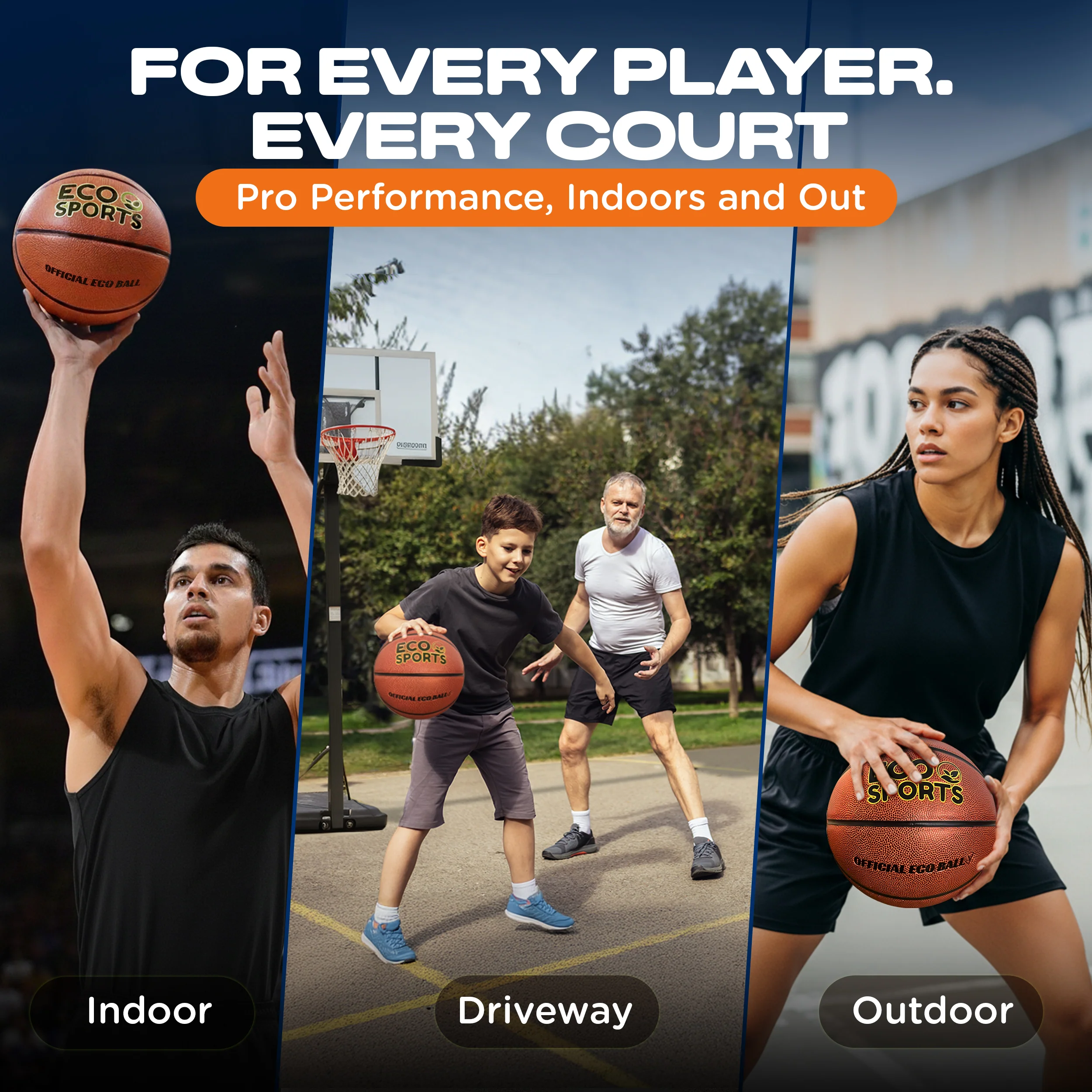 Eco Sports Indoor Basketballs - All Sizes - Image 3