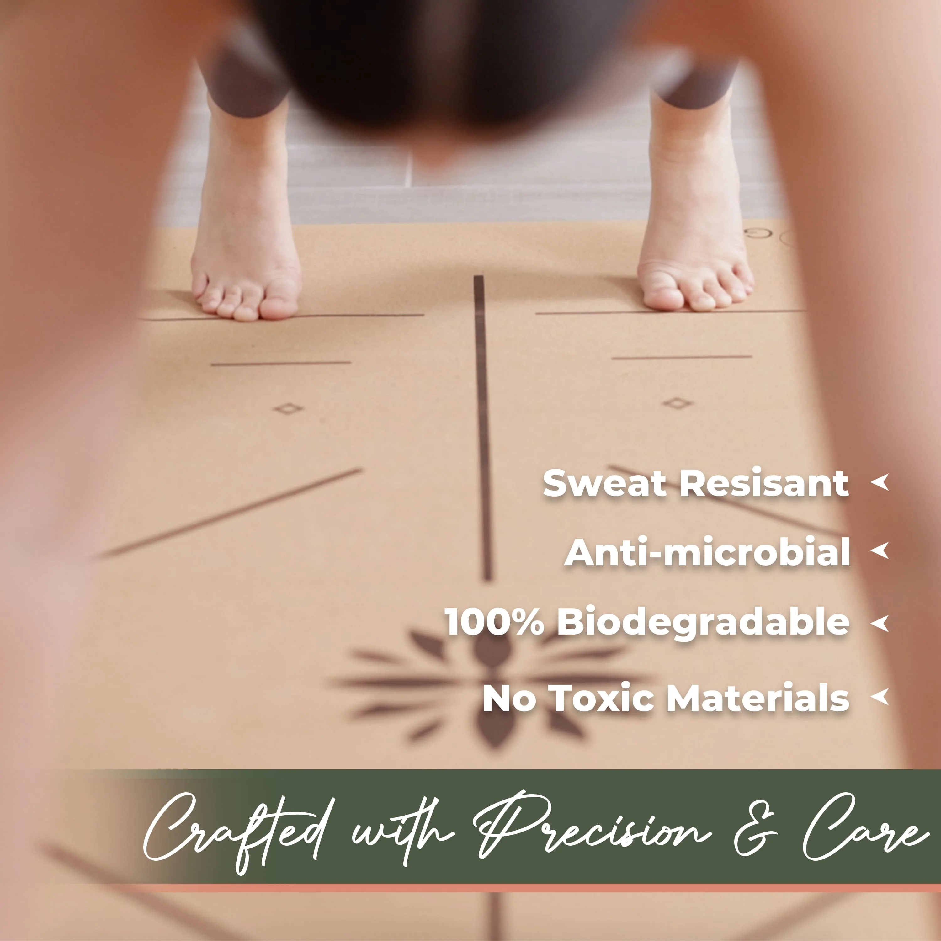 Non Toxic Non Slip Cork Yoga Mat Extra Comfort - Image 5