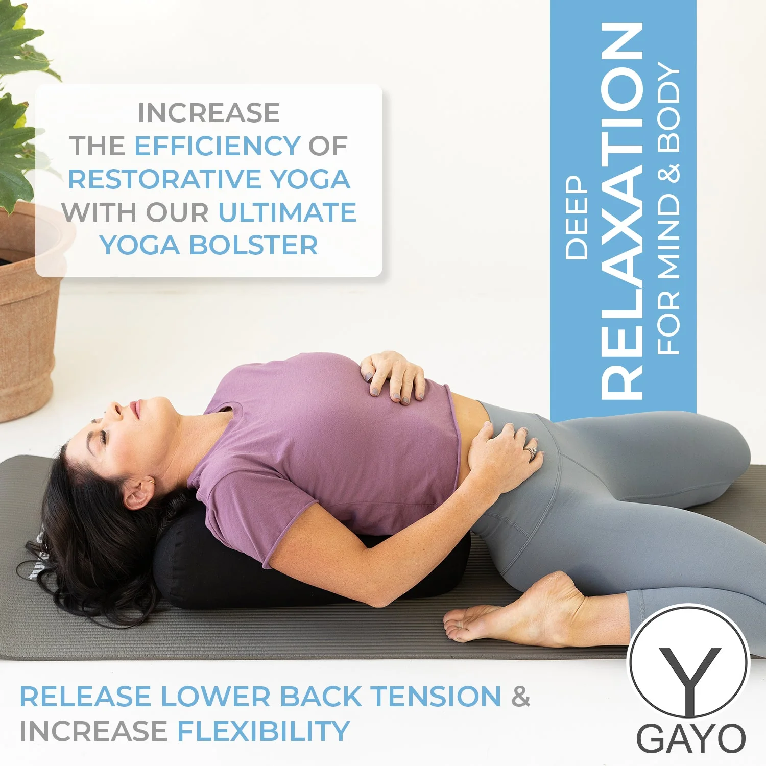 Organic Cotton Travel Size Yoga Bolster Set - Image 5