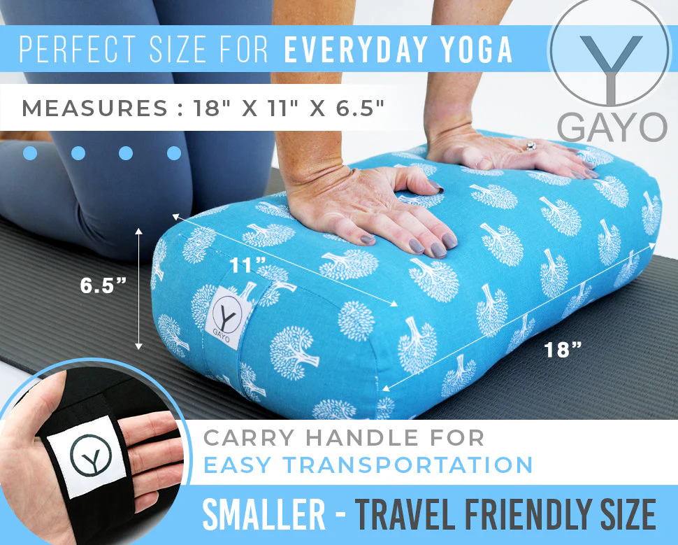 Organic Cotton Travel Size Yoga Bolster Set - Image 7