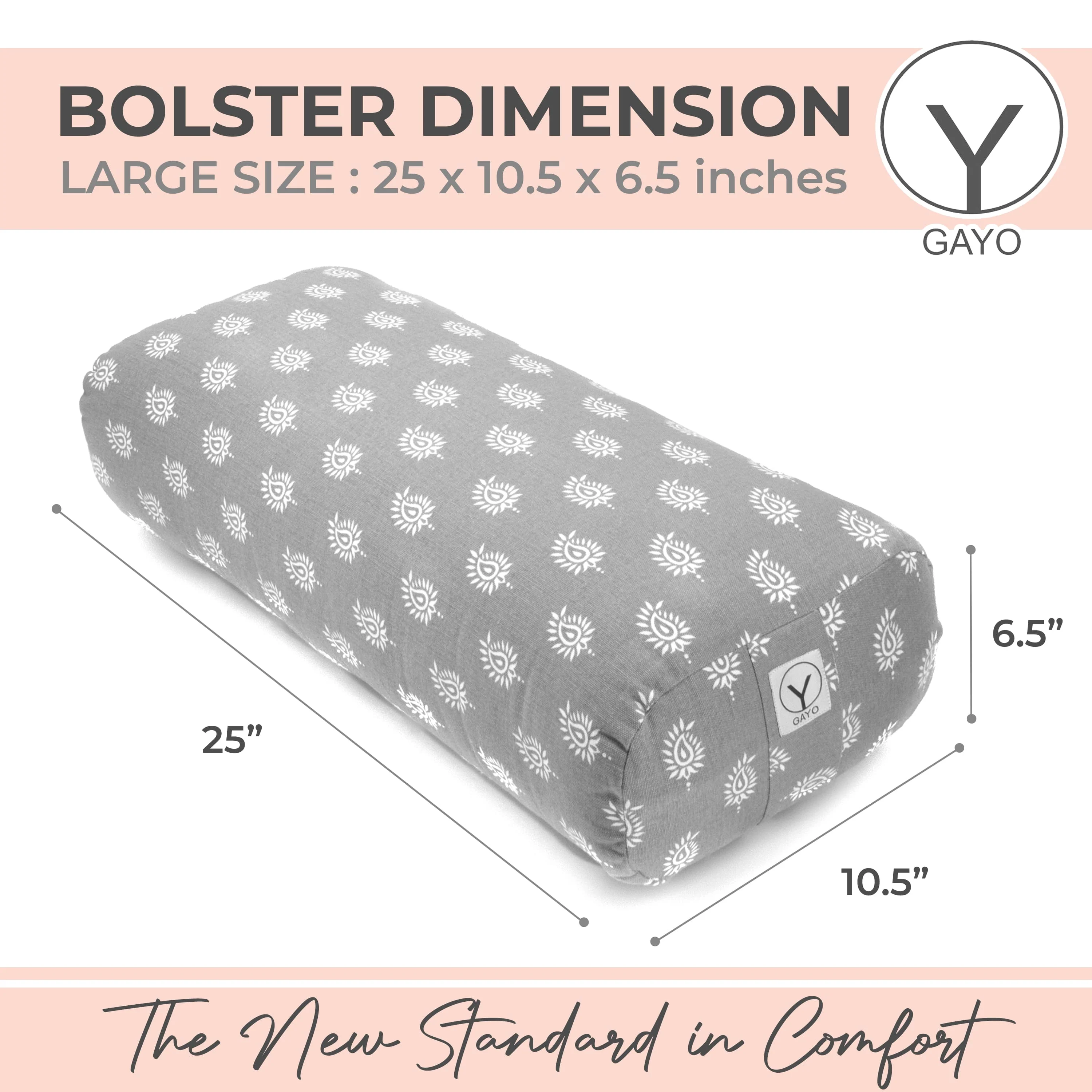 Organic Cotton Yoga Bolster Set with Carry Bag - Image 6