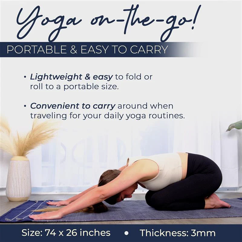 Organic & Eco-Friendly Cotton Yoga Mat - Image 3