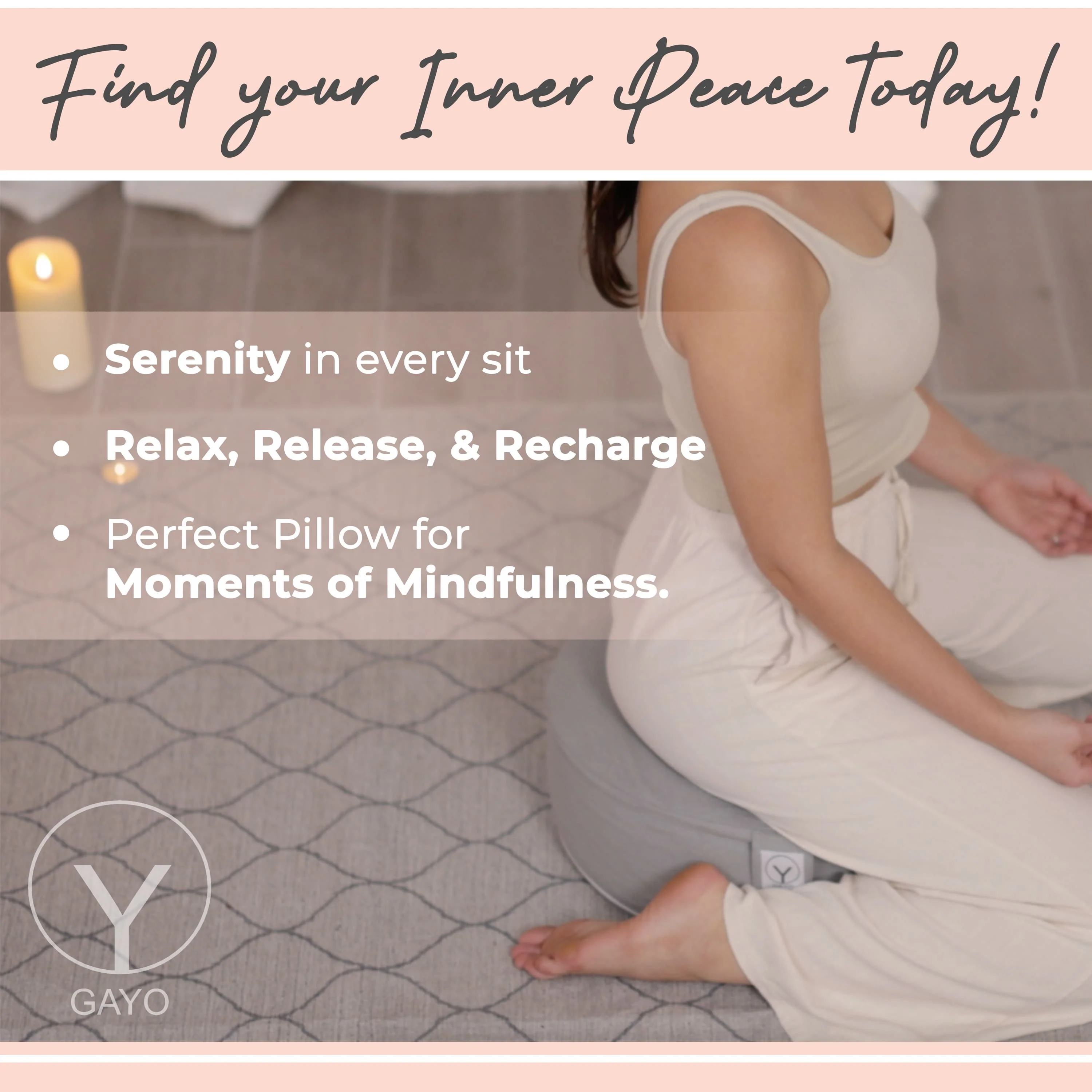 Premium Buckwheat Meditation Cushion - Image 6